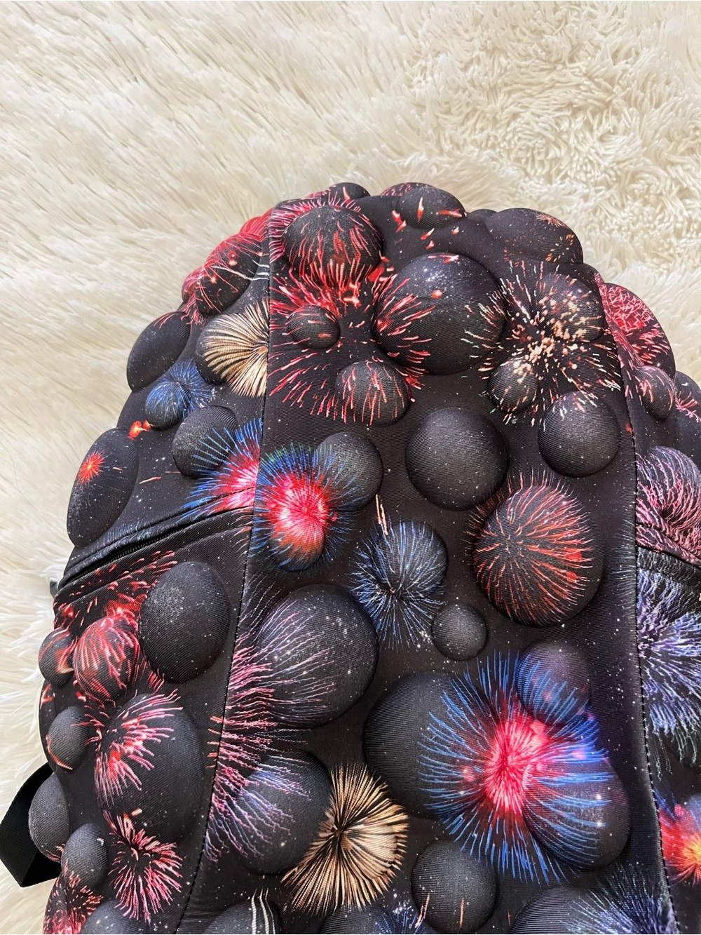 Mad Pax Backpack Full Size Bubble Black Galaxy Print Warp Speed Casual Travel - Picture 2 of 9